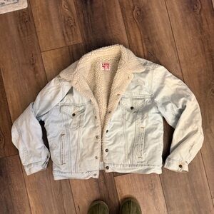 Vintage Levi's Denim Jacket with White Sherpa Lining